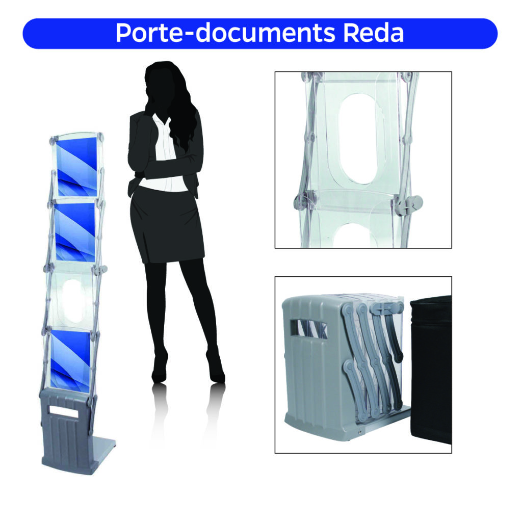Porte document Gigogne Flyers Porte-docs PLV A4
