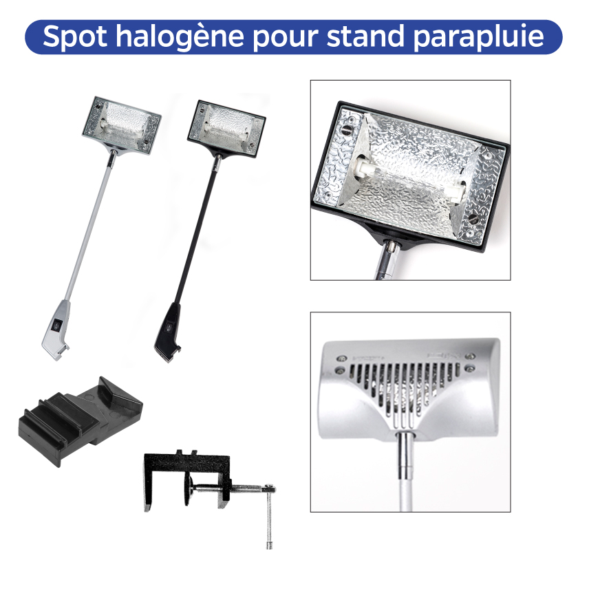 Spot Halogène Led Complément Accessoire Stand Ampoule Lumière Eclairage