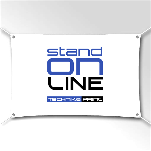 Bâche publicitaire imprimée en grand format avec œillets – Stand On Line